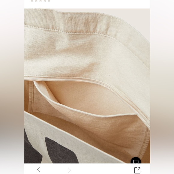 Victoria’s Secret Oversized Canvas Tote cream bag w black PINK logo - Picture 2 of 5